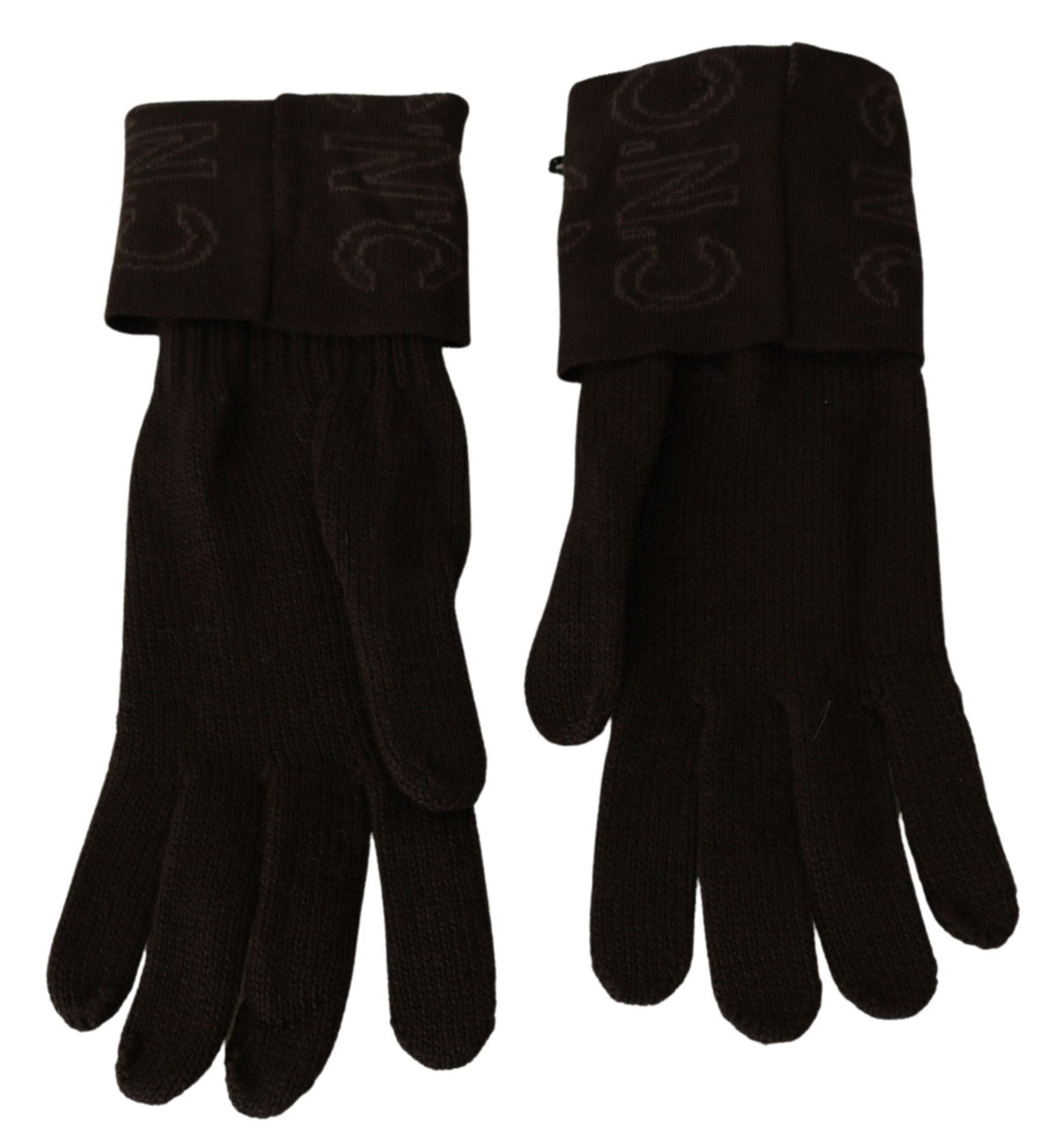 Costume National Élégant Gants Tricotés Marron