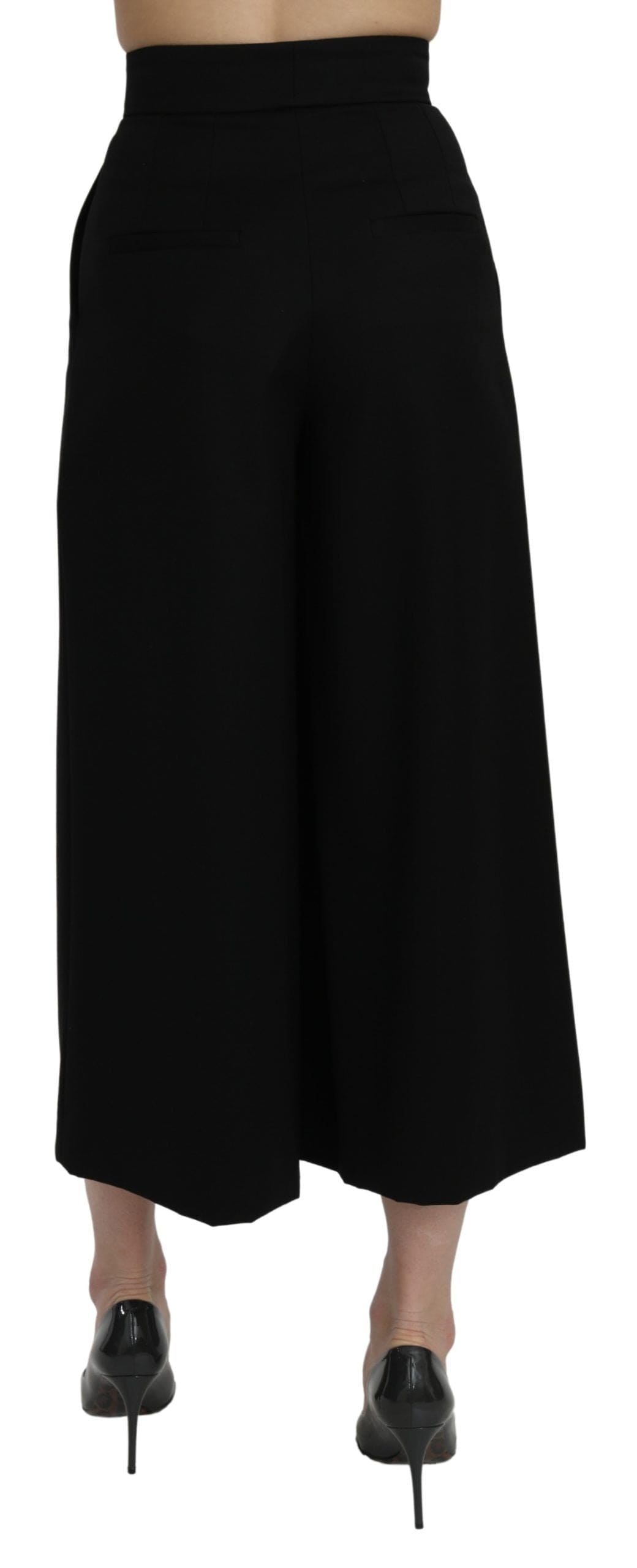 Dolce & Gabbana Elegant High Waist Wide Leg Wool Pants