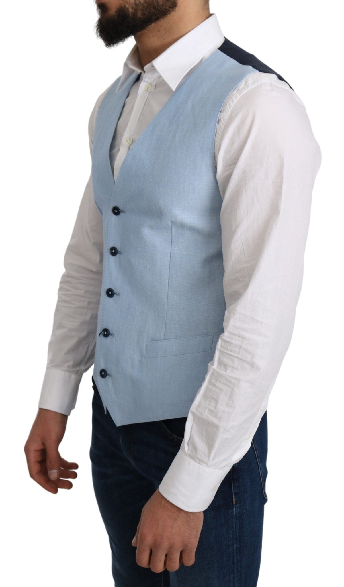 Gilet habillé élégant pour homme Dolce &amp; Gabbana Azure