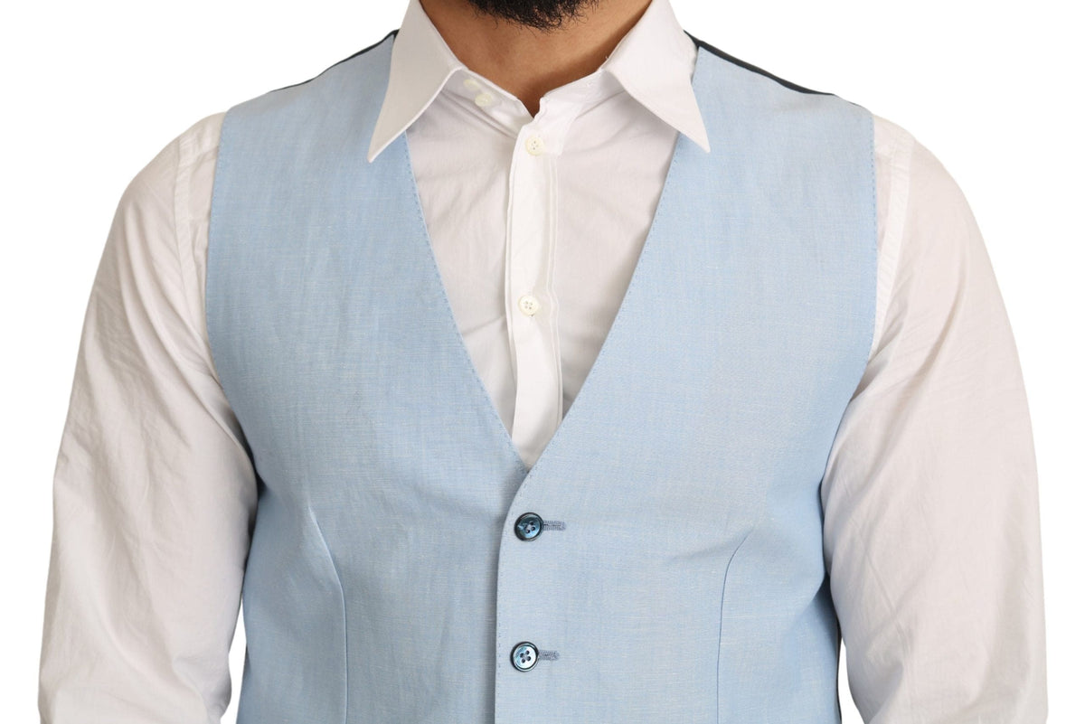 Gilet habillé élégant pour homme Dolce &amp; Gabbana Azure