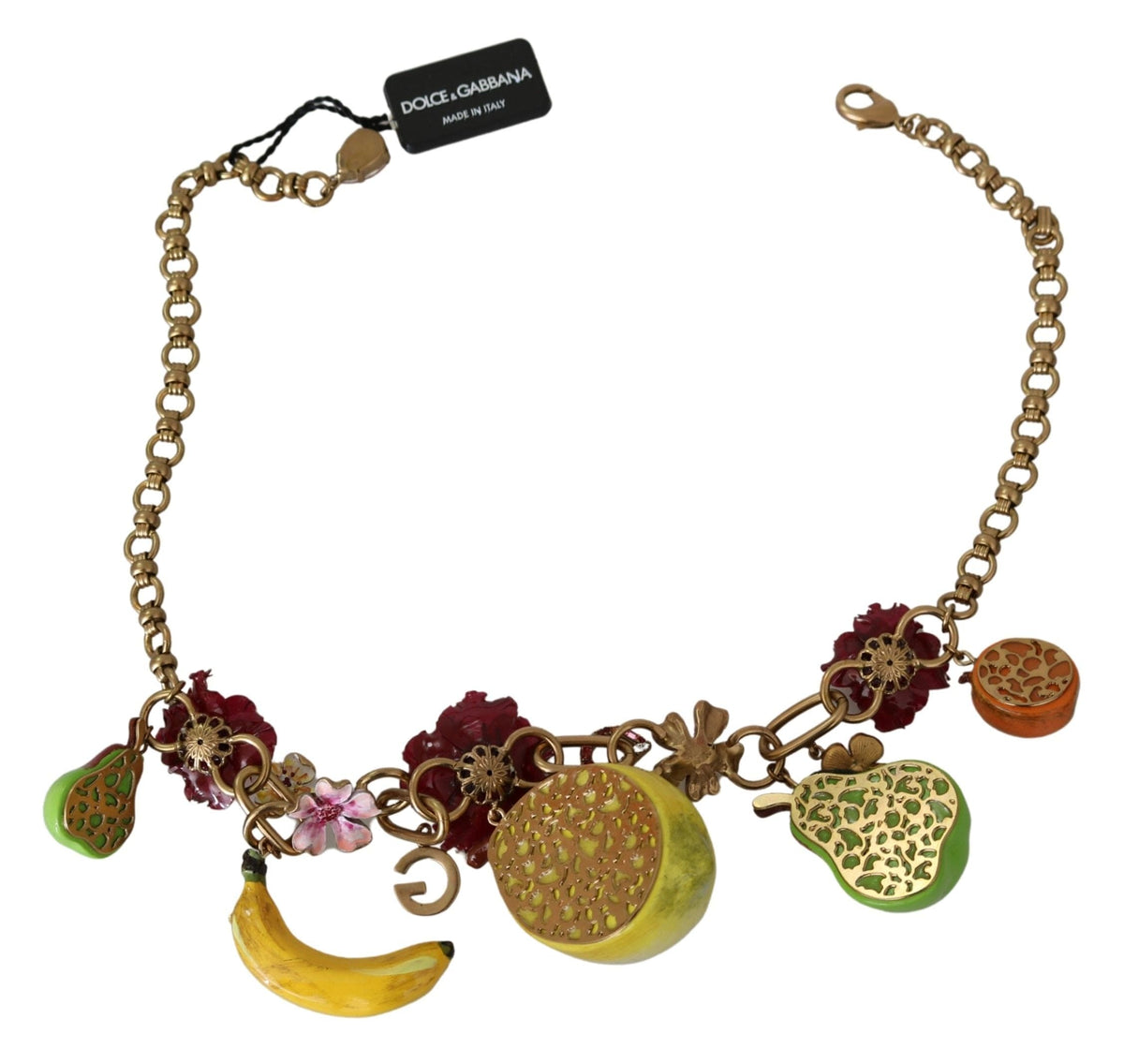 Collar con dije floral adornado con cristales de Dolce &amp; Gabbana