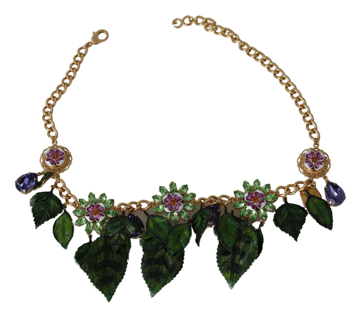 Collier pendentif feuilles en cristal élégant Dolce &amp; Gabbana