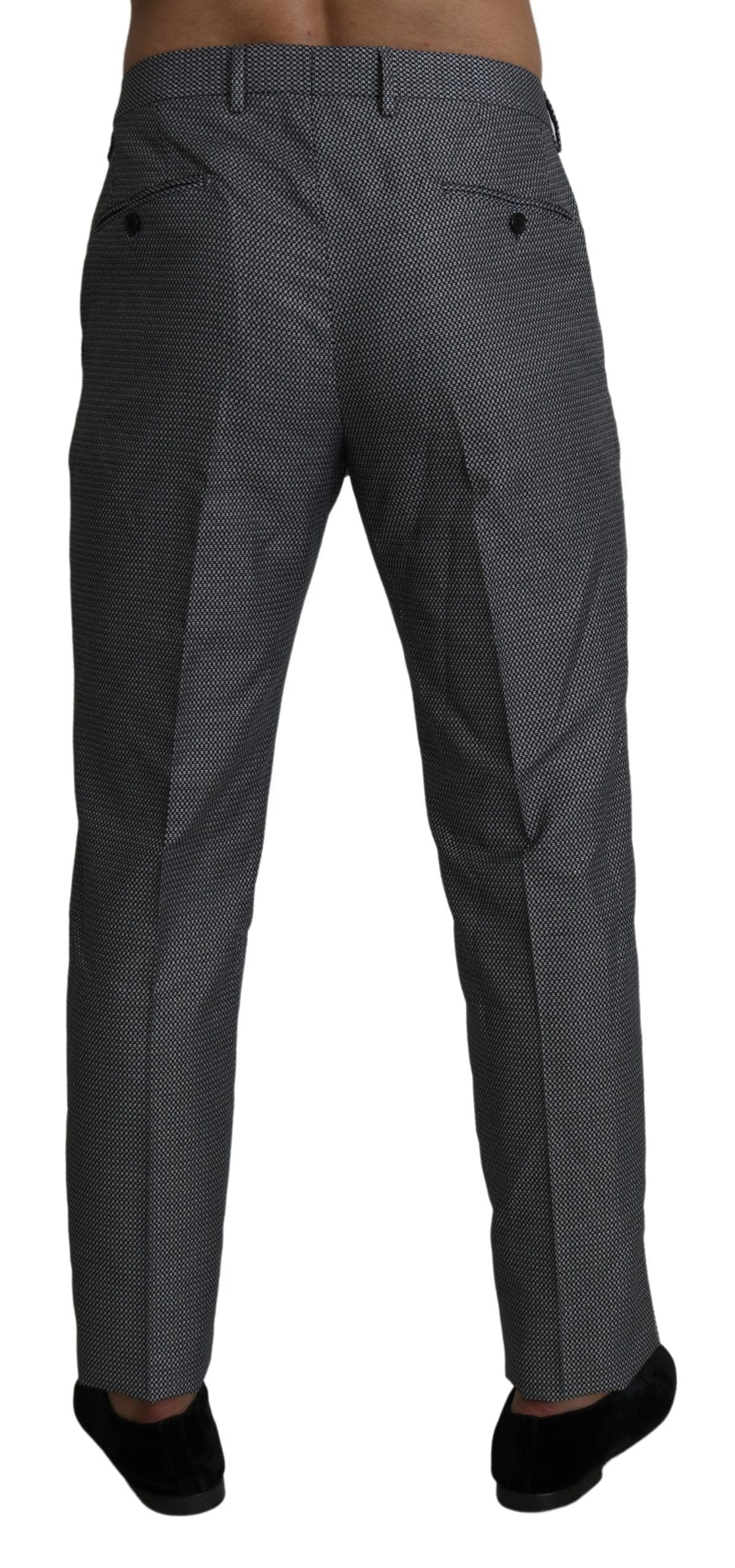 Pantalones de vestir elegantes de corte entallado en color gris de Dolce &amp; Gabbana