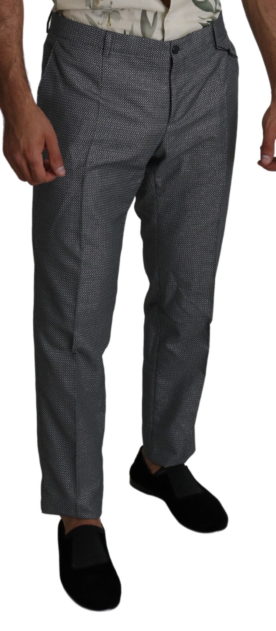 Pantalon habillé slim gris élégant Dolce &amp; Gabbana