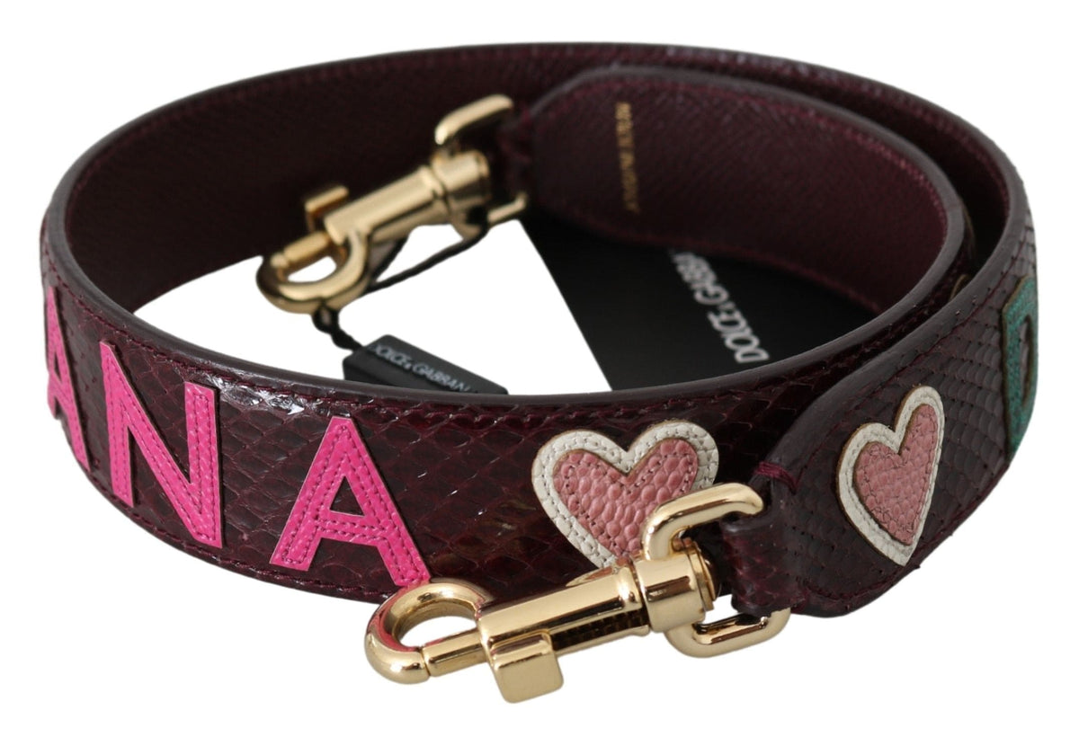 Dolce & Gabbana Exquisite Bordeaux Shoulder Strap Accessory