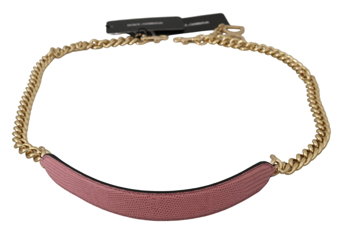 Bandoulière élégante en cuir rose doré Dolce &amp; Gabbana