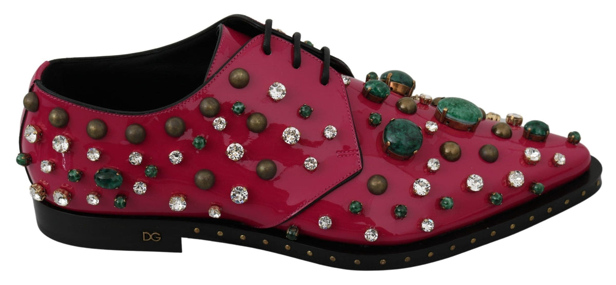 Ballerines plates vernies en cristal rose fuchsia Dolce &amp; Gabbana