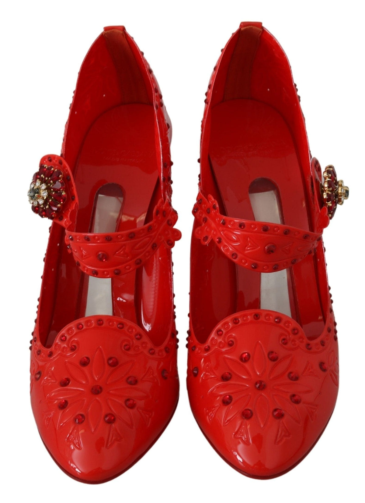 Escarpins Cendrillon en cristal rouge chic Dolce &amp; Gabbana