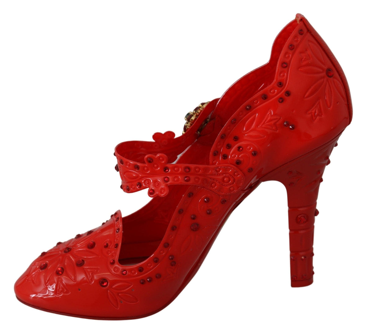 Escarpins Cendrillon en cristal rouge chic Dolce &amp; Gabbana