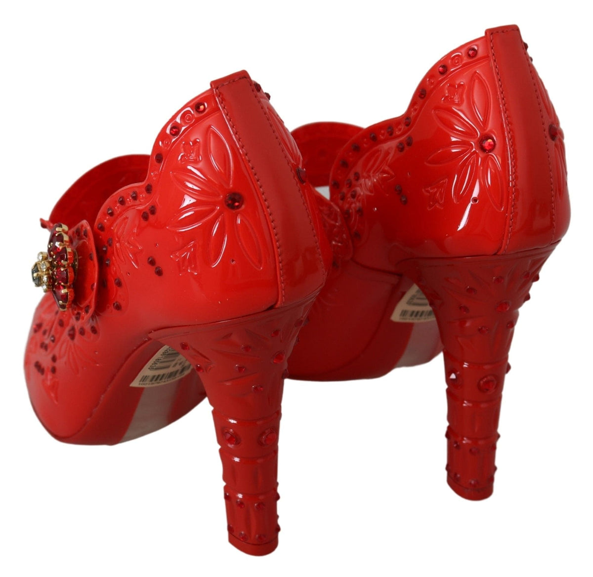 Escarpins Cendrillon en cristal rouge chic Dolce &amp; Gabbana