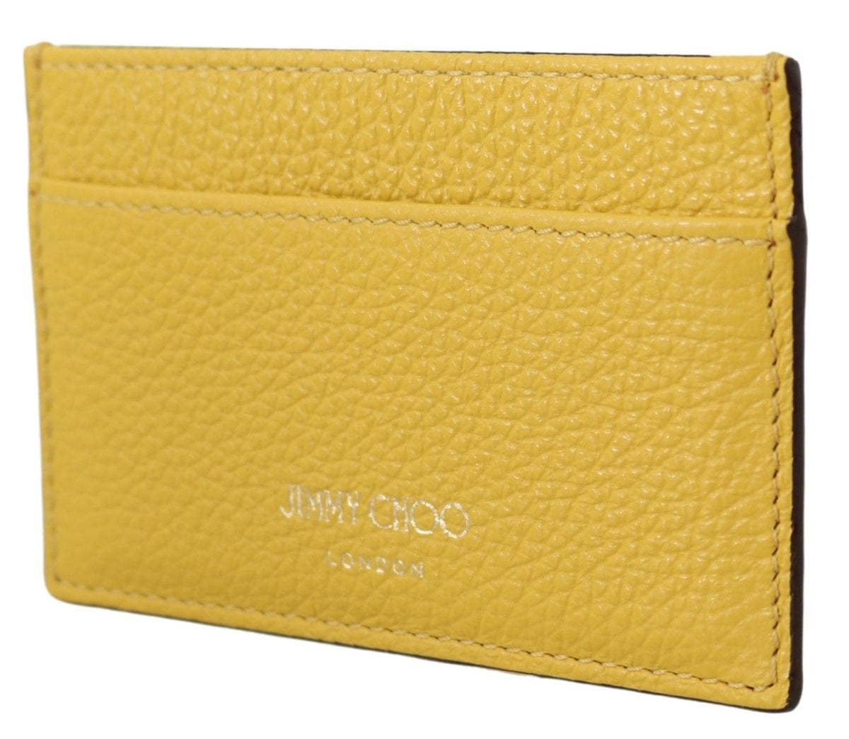 Tarjetero de piel amarillo Sunshine de Jimmy Choo