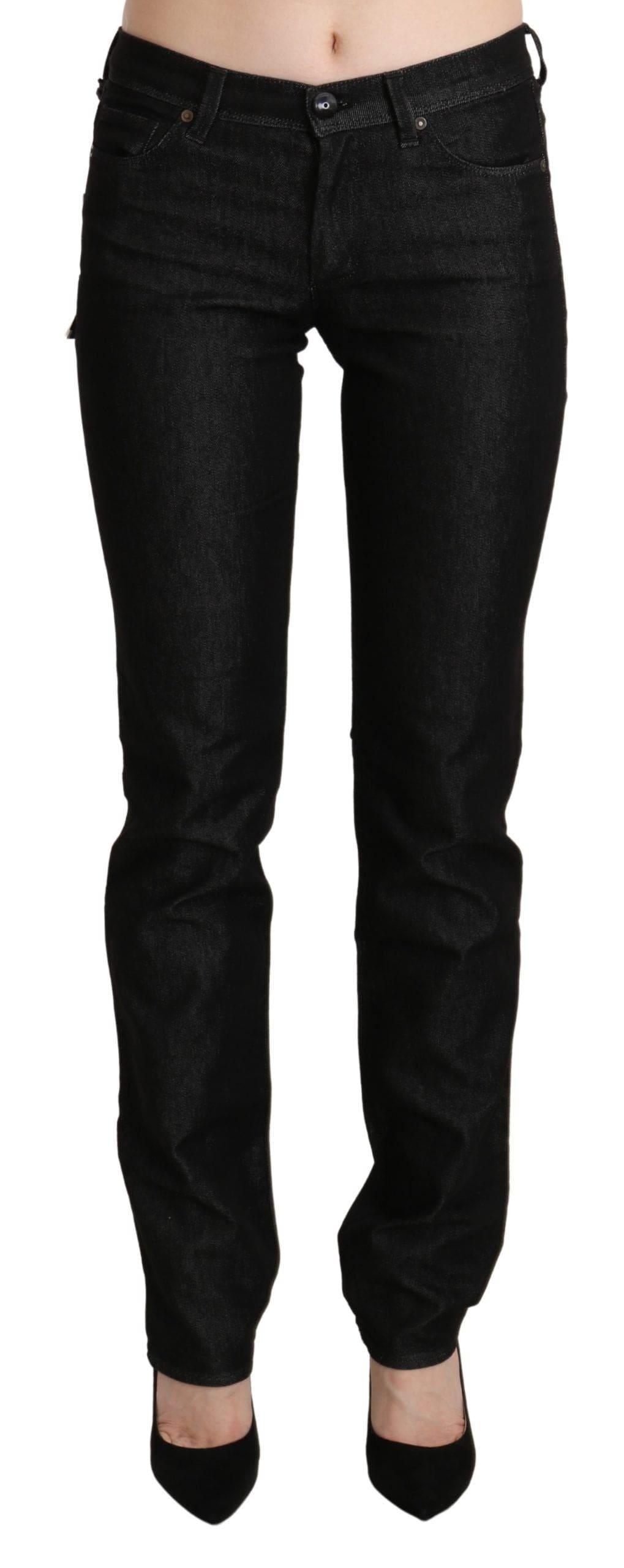 Jean skinny taille moyenne noir chic Ermanno Scervino