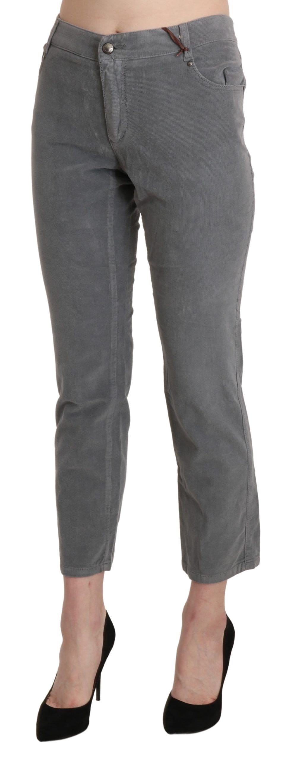 Pantalon court taille moyenne gris chic Ermanno Scervino