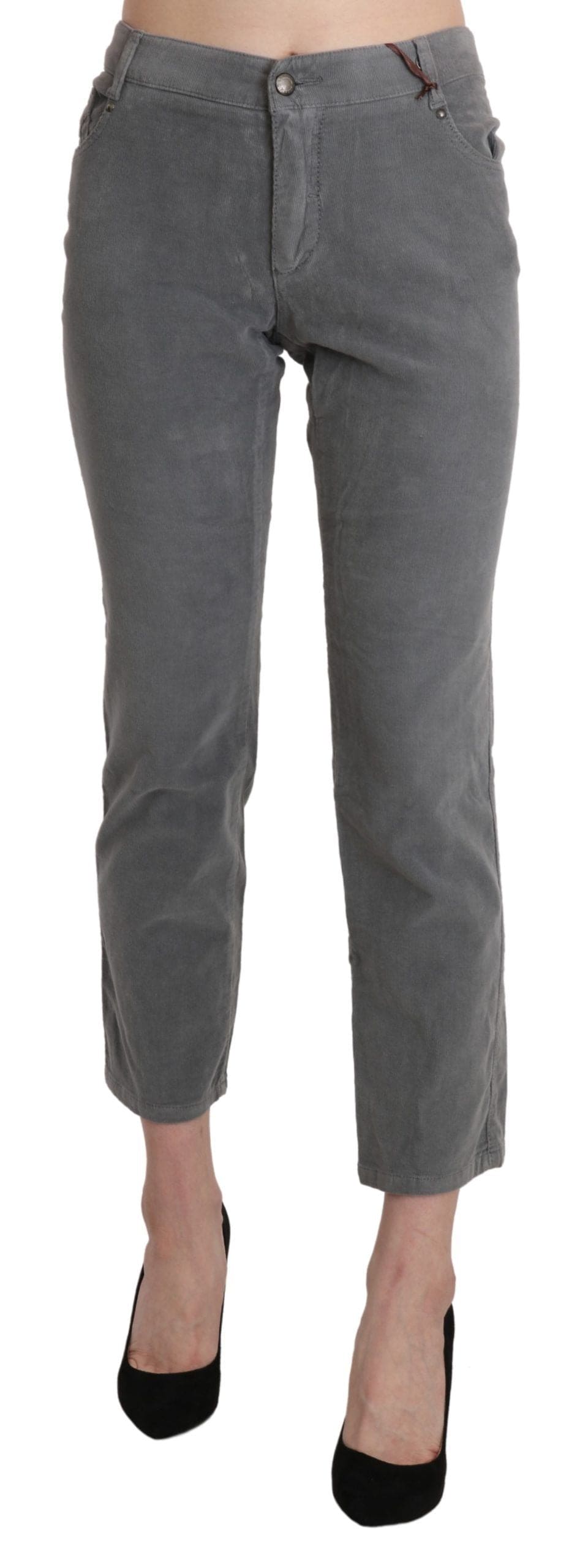 Pantalon court taille moyenne gris chic Ermanno Scervino