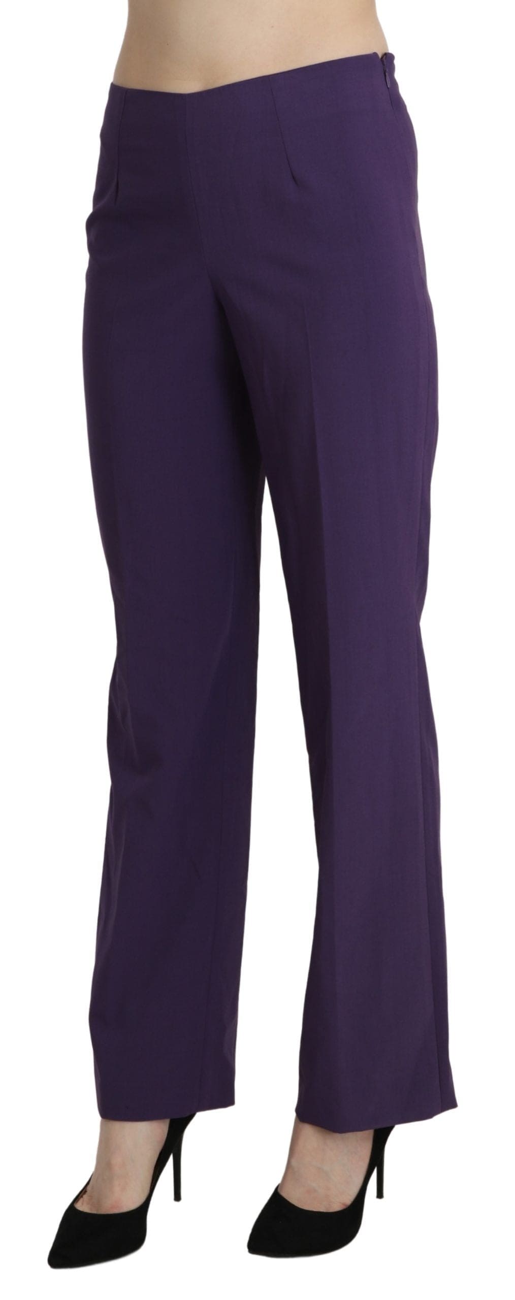 Pantalon droit violet taille haute élégant BENCIVENGA