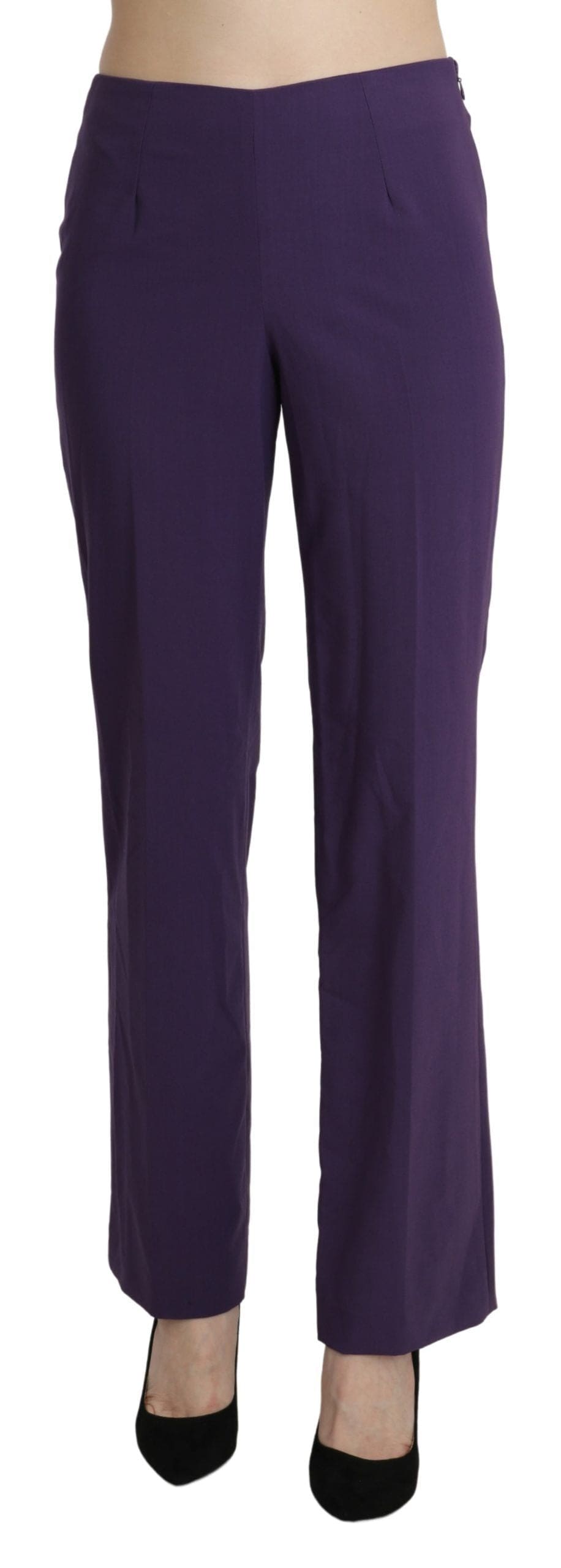 Pantalon droit violet taille haute élégant BENCIVENGA