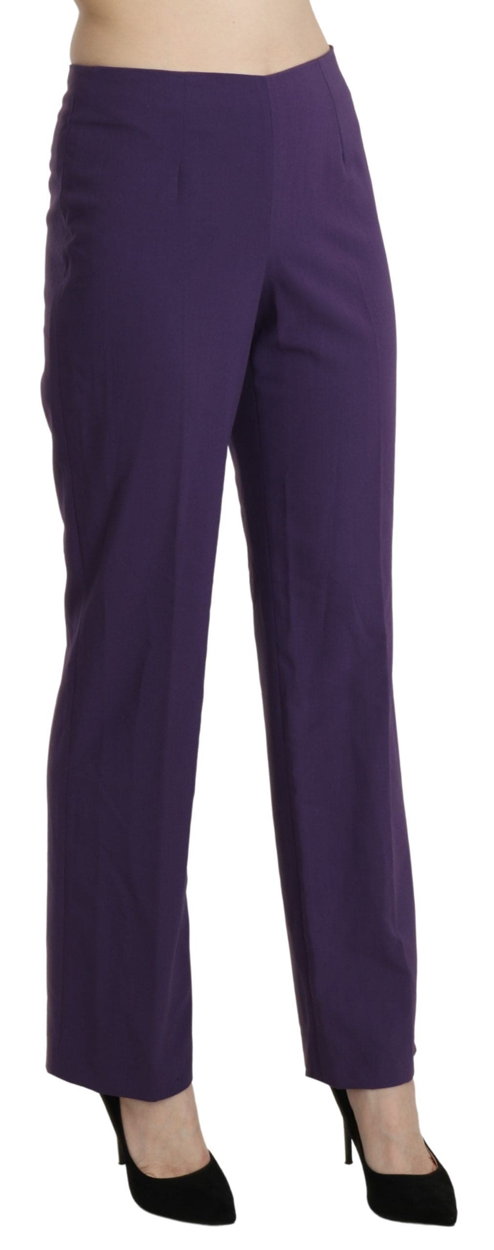 Pantalon droit violet taille haute élégant BENCIVENGA