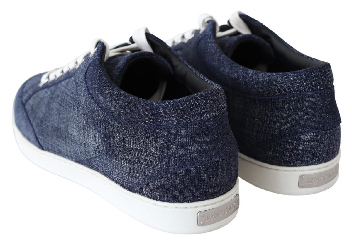 Baskets Jimmy Choo Chic Slip-On en daim bleu denim