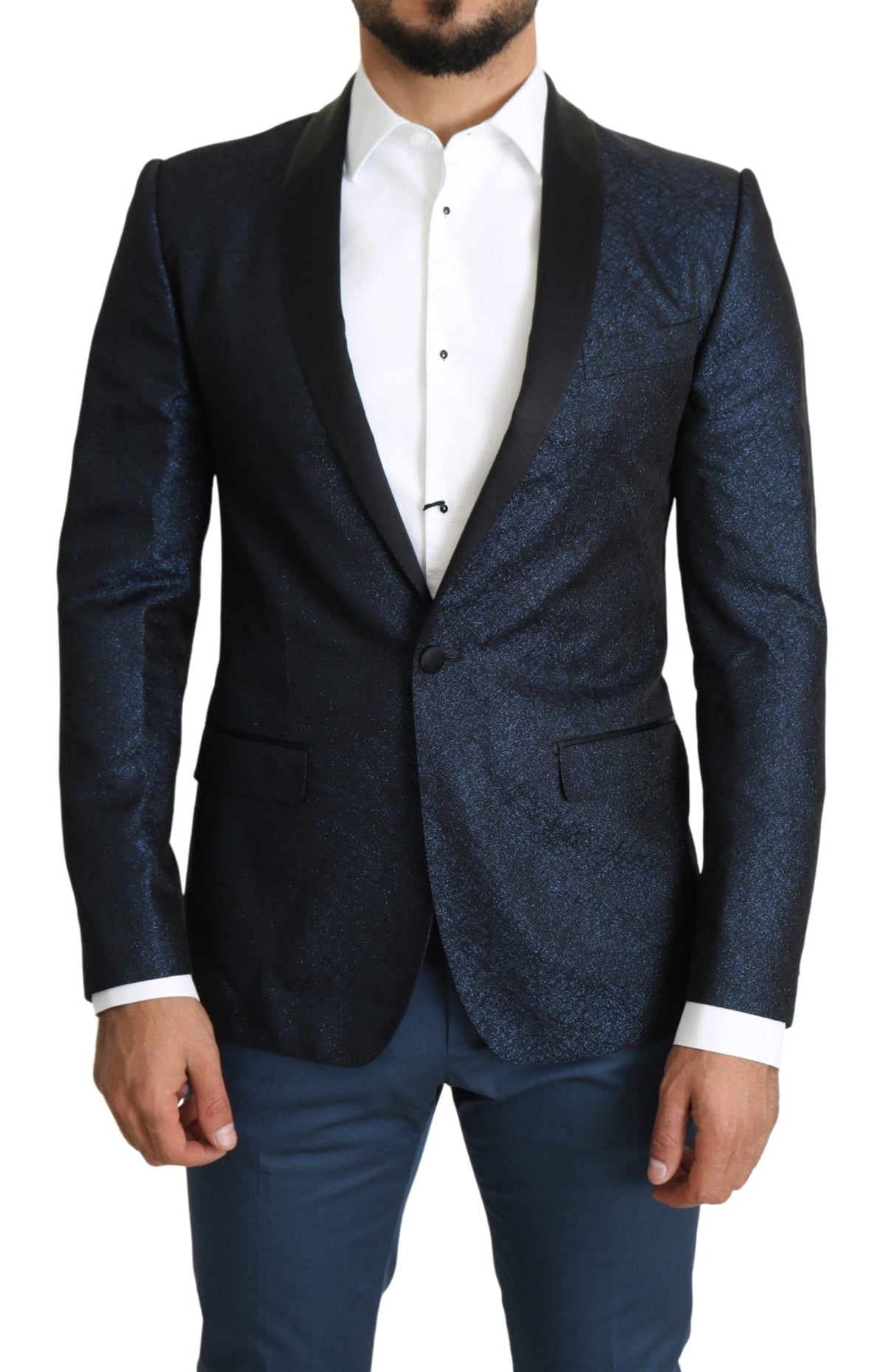 Blazer elegante de corte entallado en azul martini de Dolce &amp; Gabbana