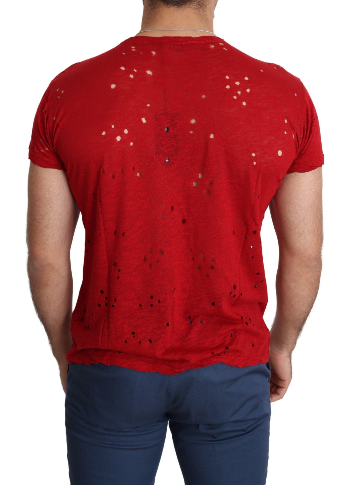 T-shirt Guess en coton stretch rouge radiant