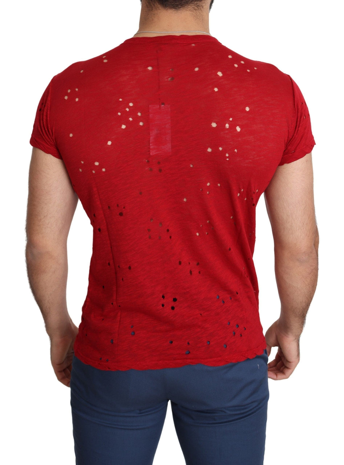 T-shirt en coton rouge radiant de Guess, parfait pour un style quotidien