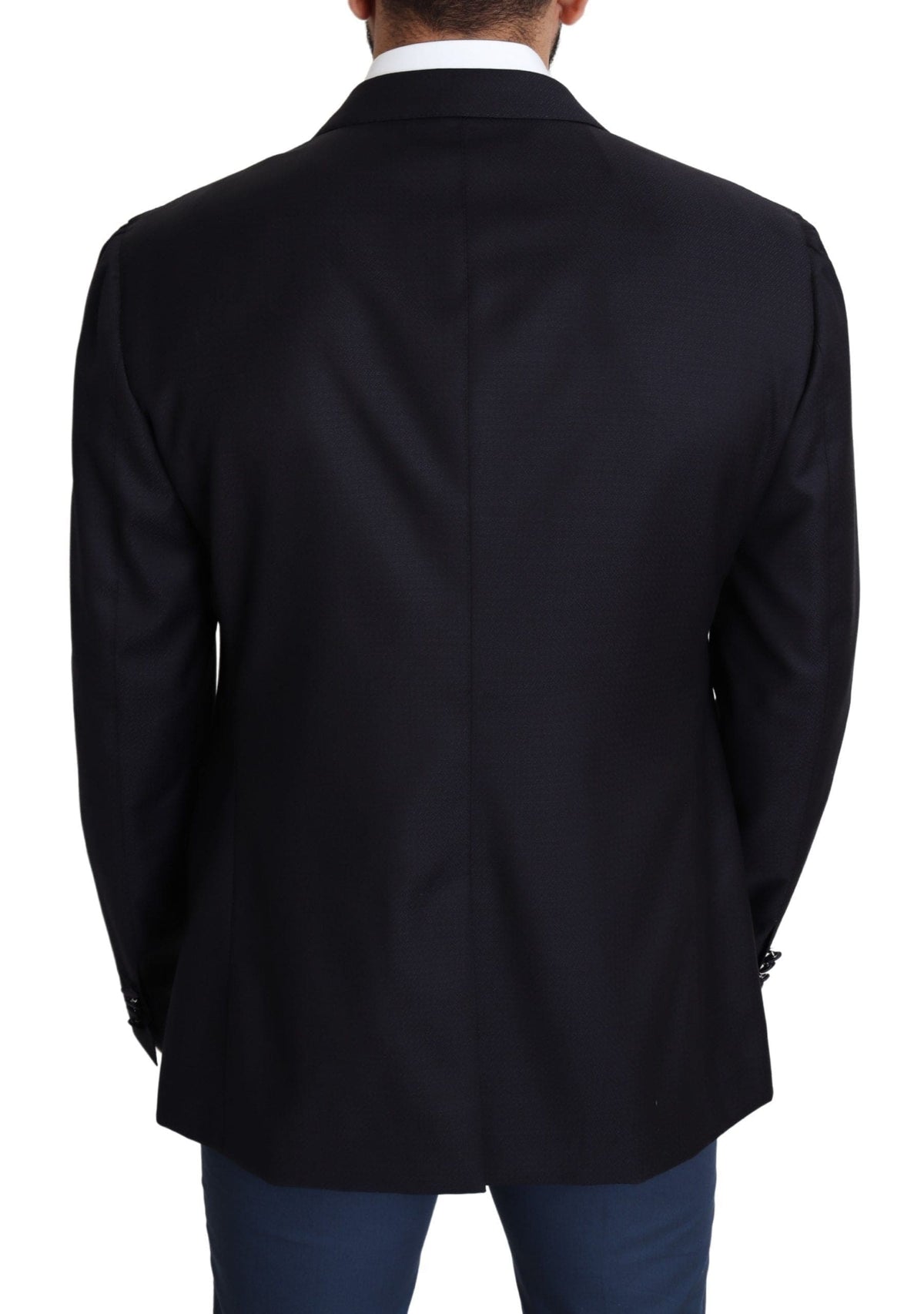 Blazer élégant en laine vierge noire Dolce &amp; Gabbana pour homme