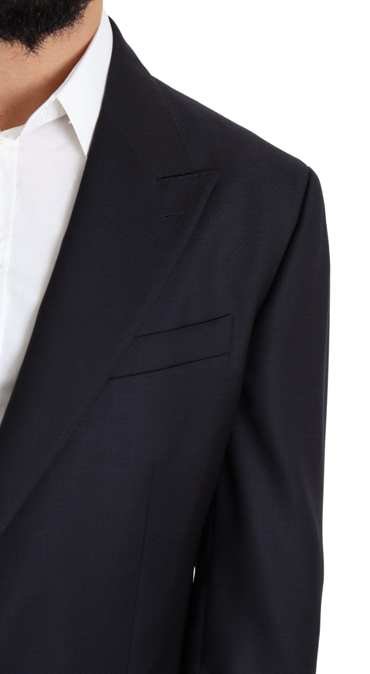 Blazer élégant en laine vierge noire Dolce &amp; Gabbana pour homme