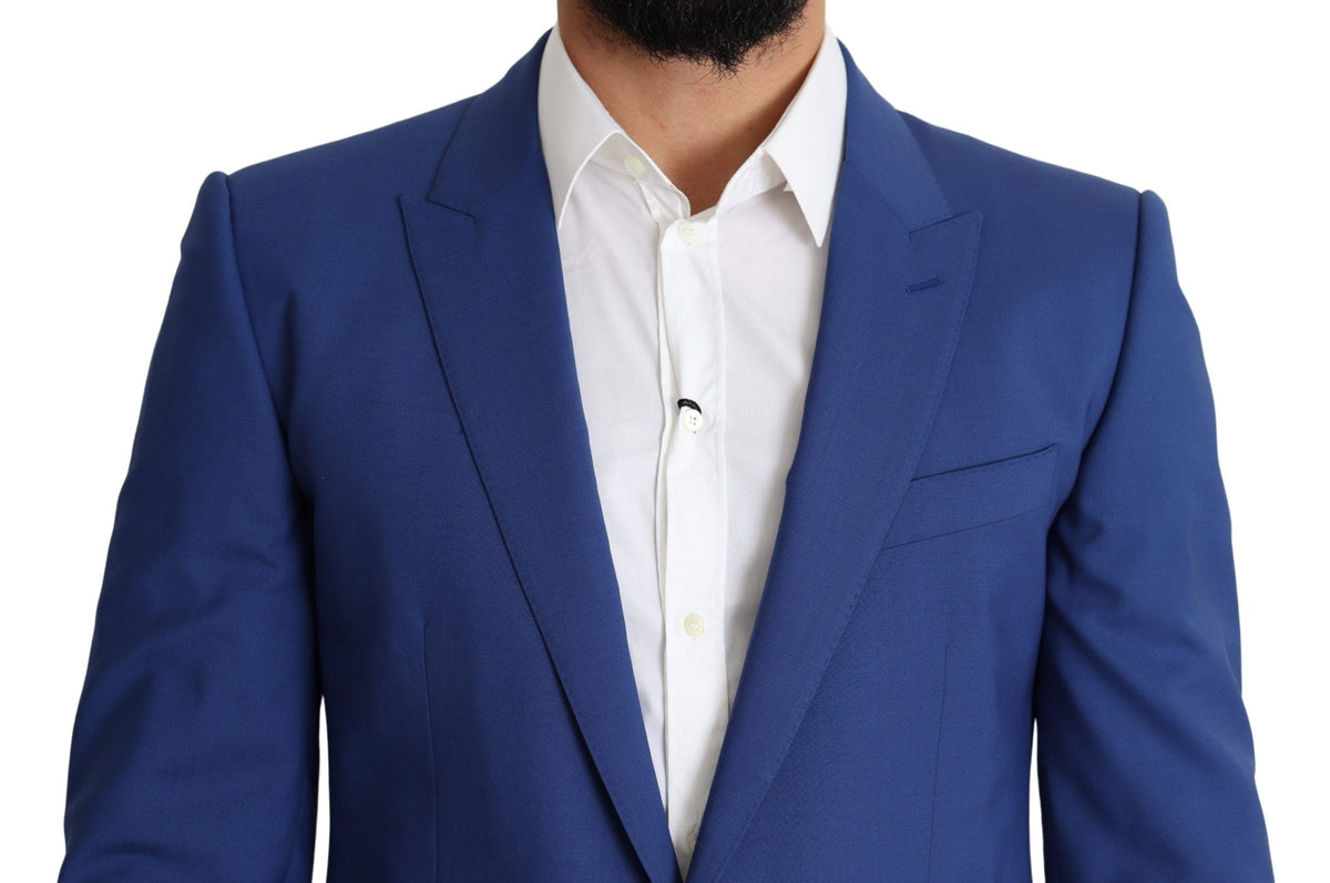 Veste blazer Martini en laine bleue exquise de Dolce &amp; Gabbana