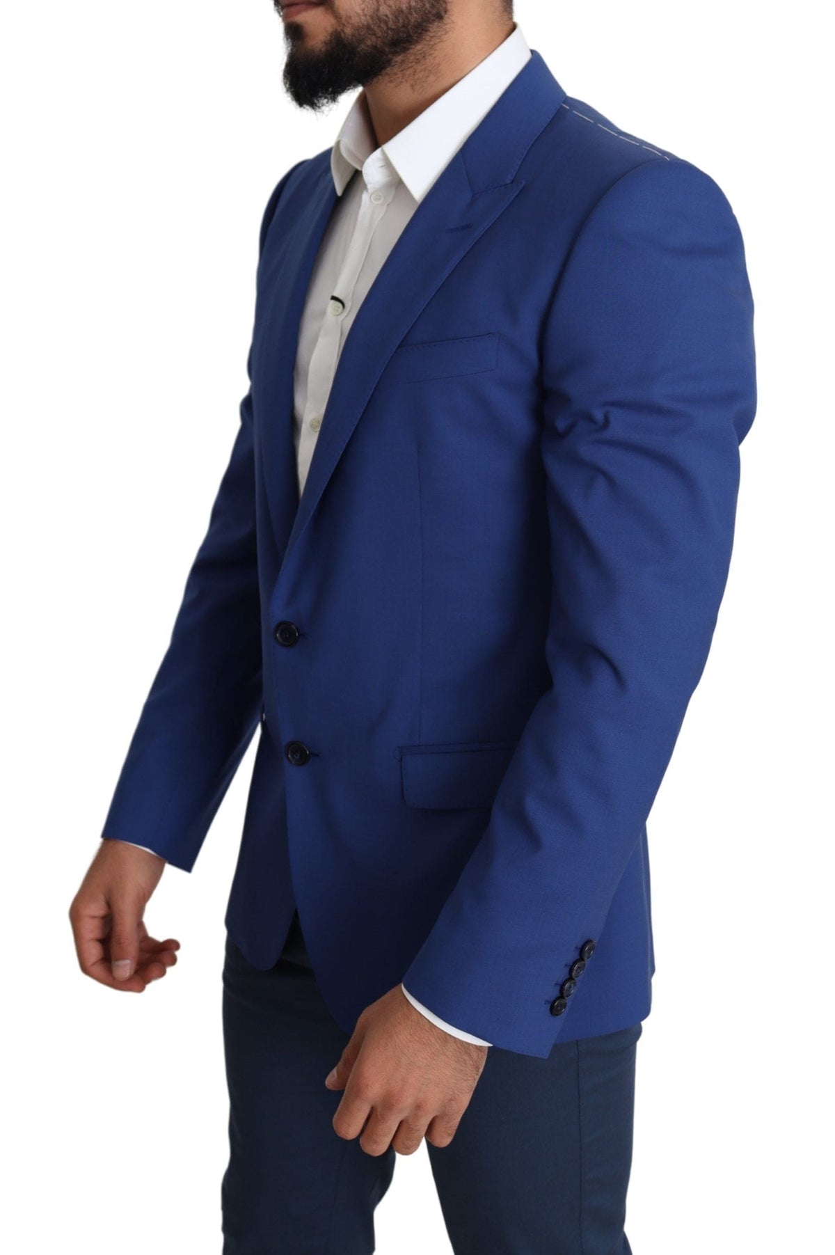 Veste blazer Martini en laine bleue exquise de Dolce &amp; Gabbana