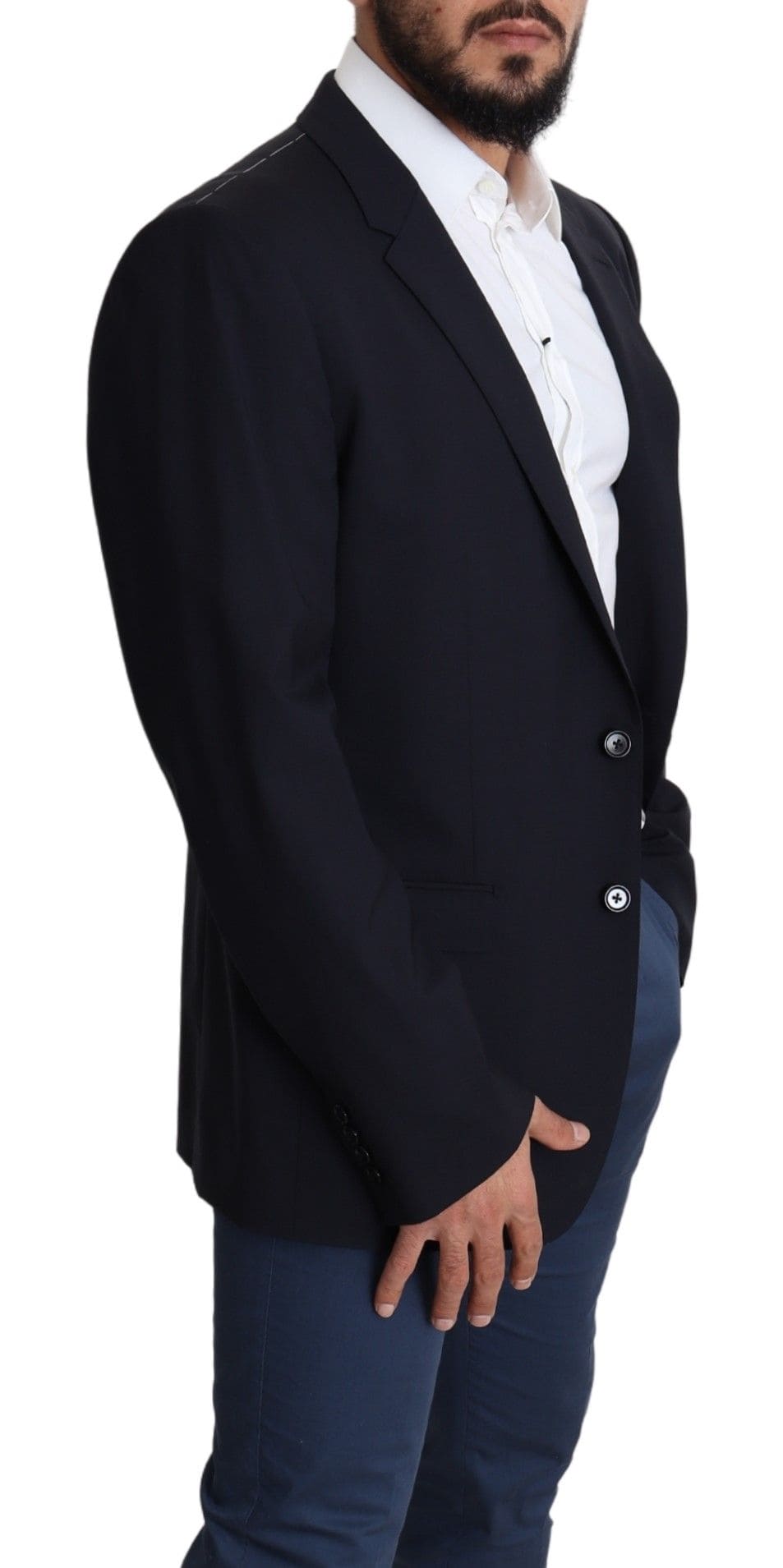 Blazer Martini en laine stretch noire Dolce &amp; Gabbana