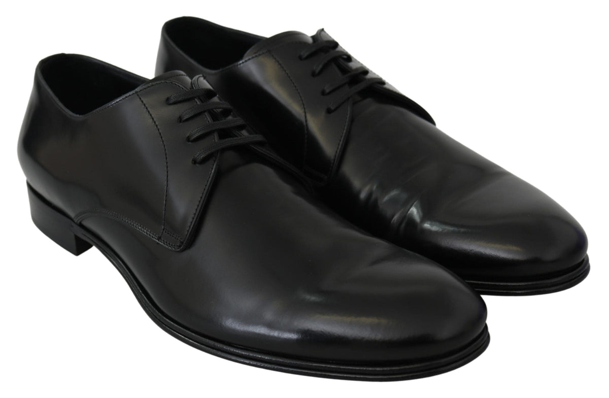 Elegantes zapatos Derby de piel negra de Dolce &amp; Gabbana