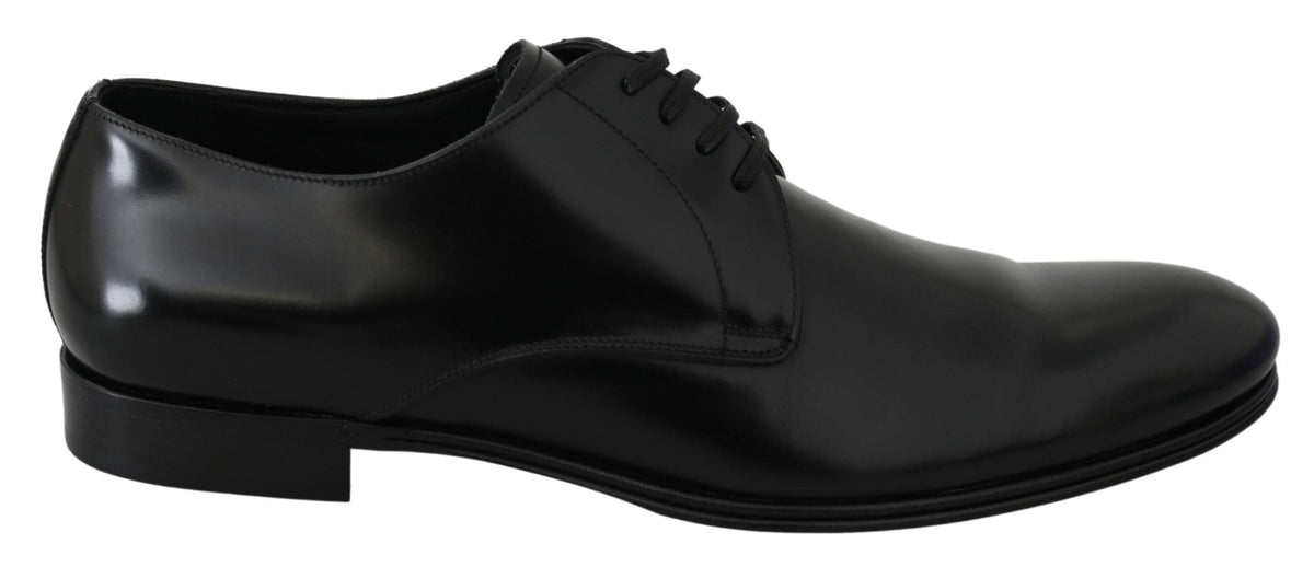 Chaussures Derby élégantes en cuir noir Dolce &amp; Gabbana