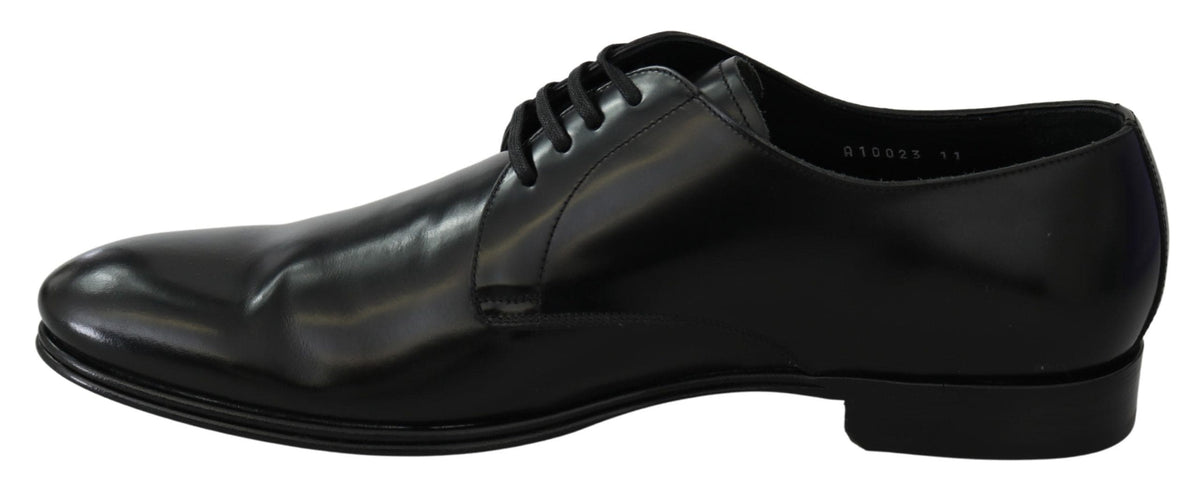 Elegantes zapatos Derby de piel negra de Dolce &amp; Gabbana