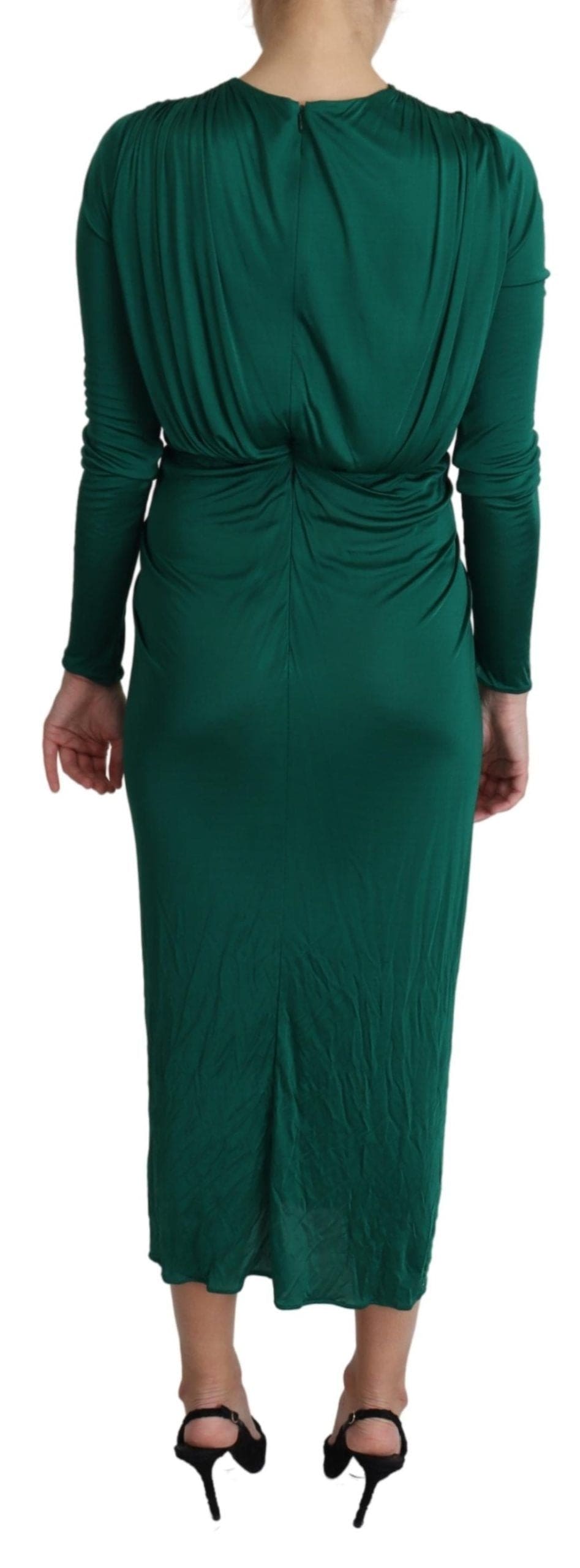 Vestido ajustado midi Emerald Elegance de Dolce &amp; Gabbana