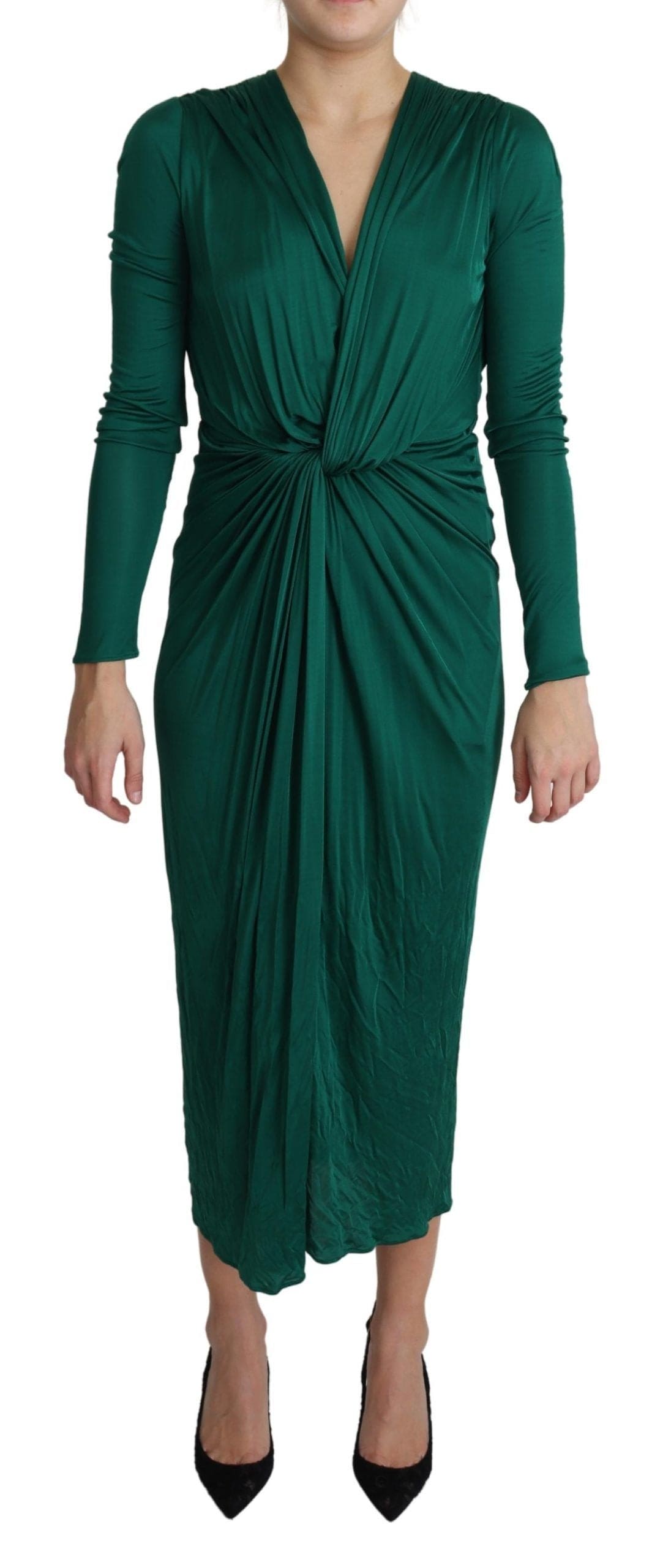 Vestido ajustado midi Emerald Elegance de Dolce &amp; Gabbana