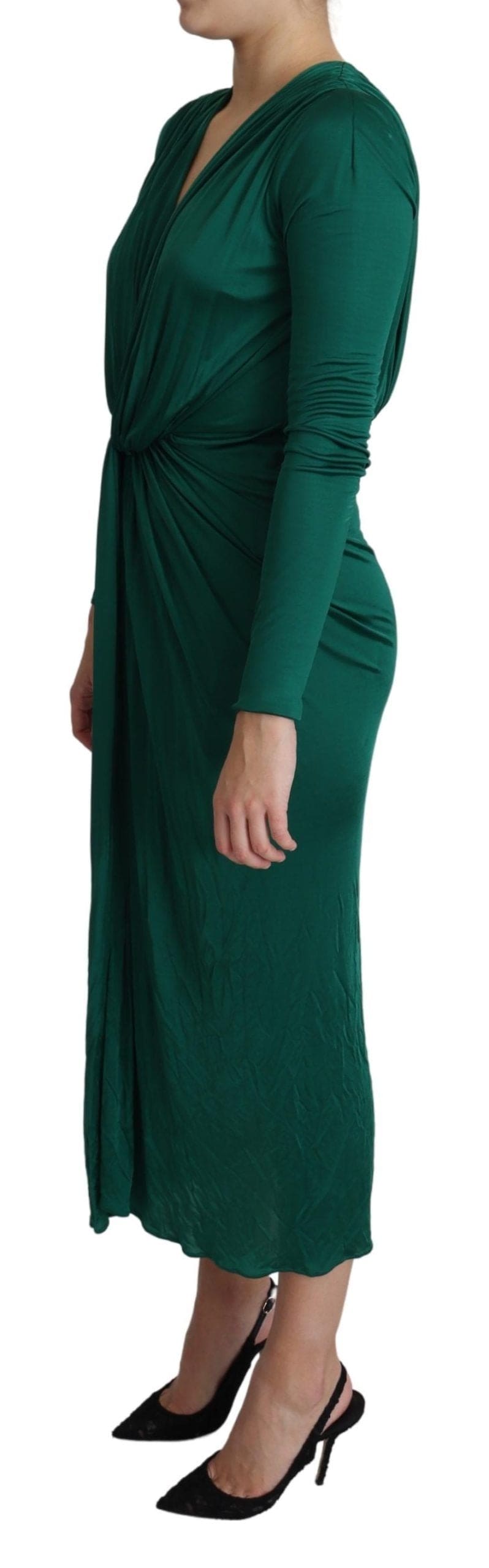 Vestido ajustado midi Emerald Elegance de Dolce &amp; Gabbana