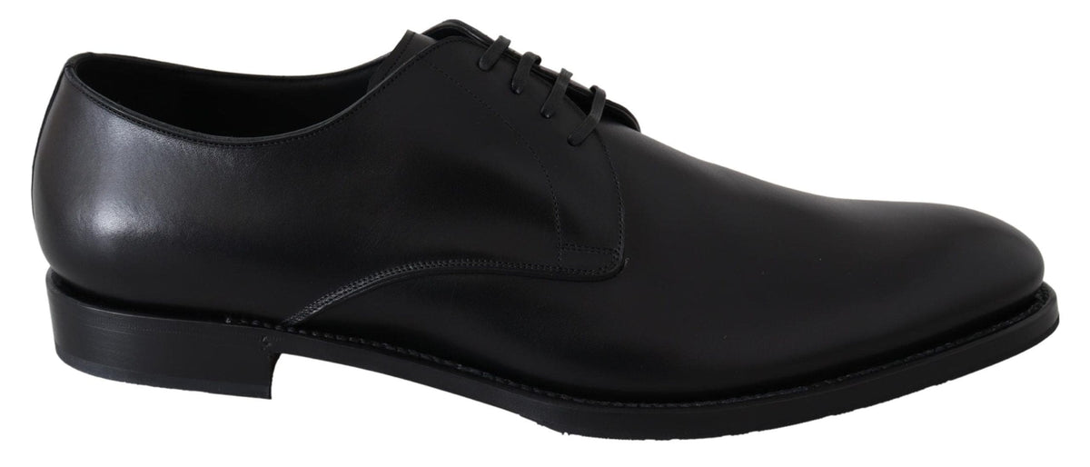 Chaussures Derby élégantes en cuir noir Dolce &amp; Gabbana