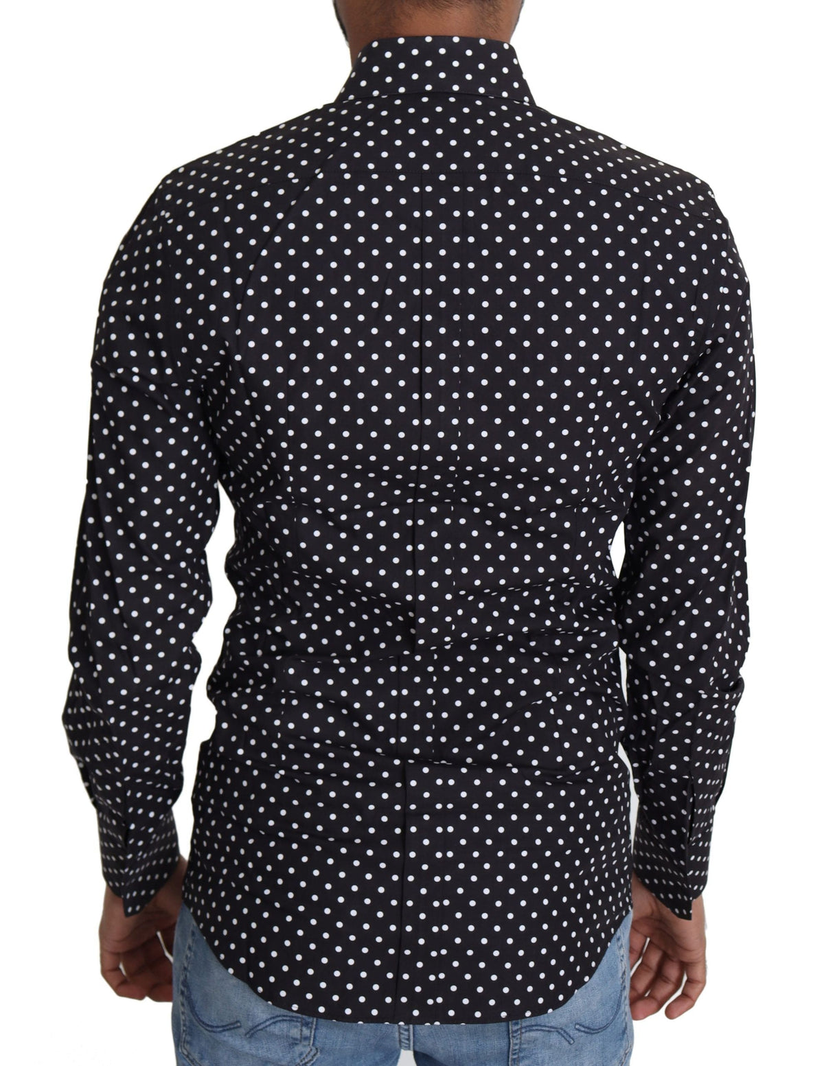 Camisa elegante de manga larga con lunares para hombre de Dolce &amp; Gabbana