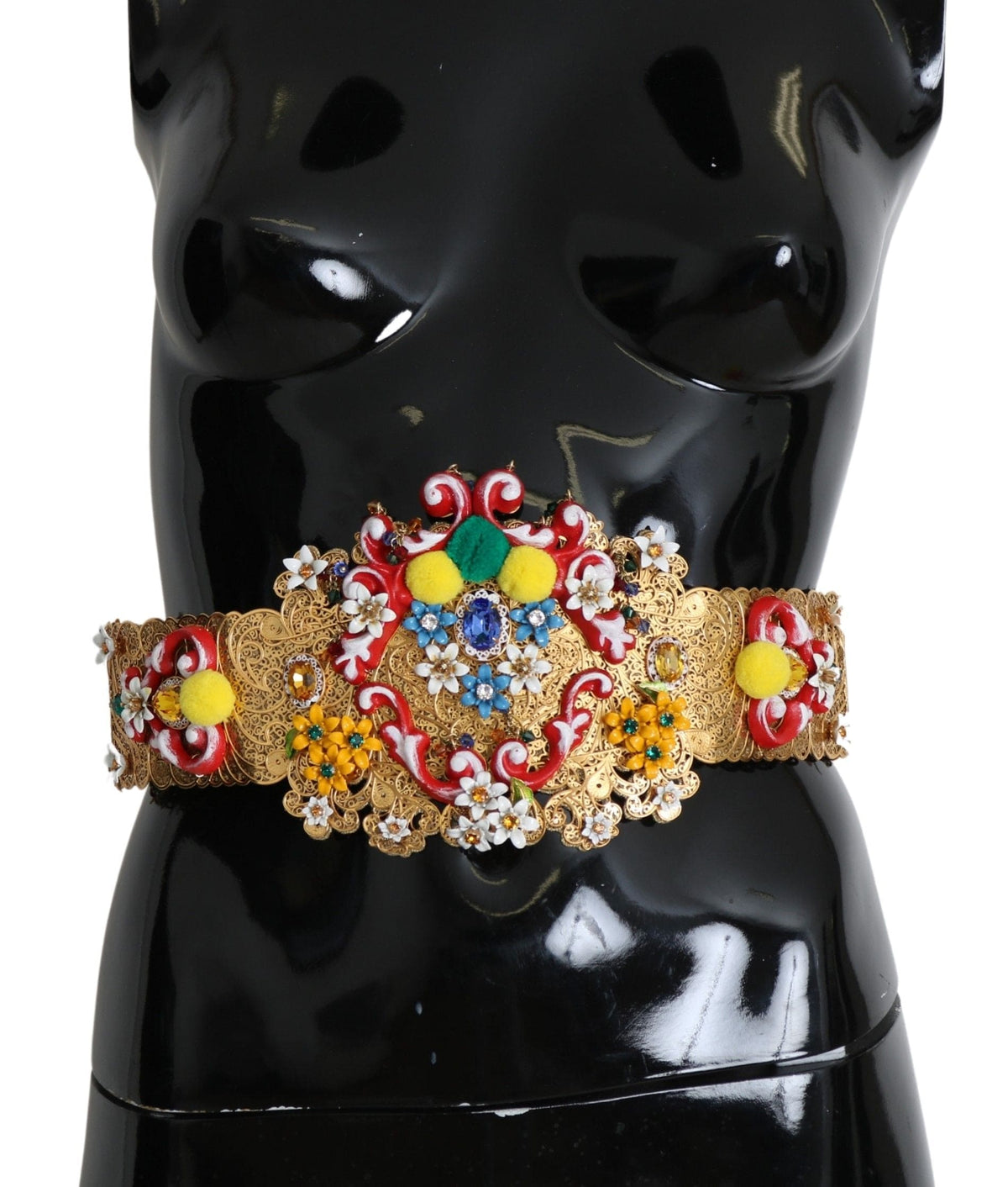 Ceinture à cristaux et fleurs dorées Dolce &amp; Gabbana