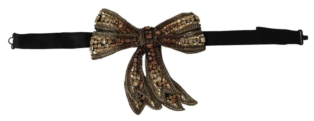 Nœud papillon élégant en soie et strass Dolce &amp; Gabbana