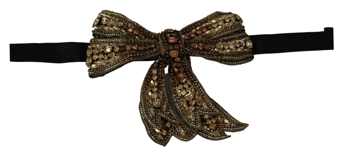 Nœud papillon élégant en soie et strass Dolce &amp; Gabbana