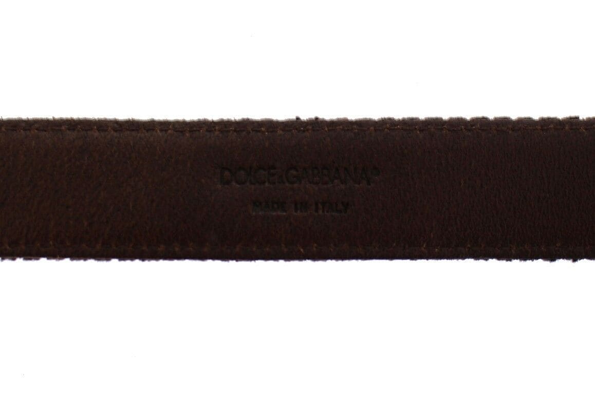 Ceinture élégante en cuir et coton pour homme Dolce &amp; Gabbana