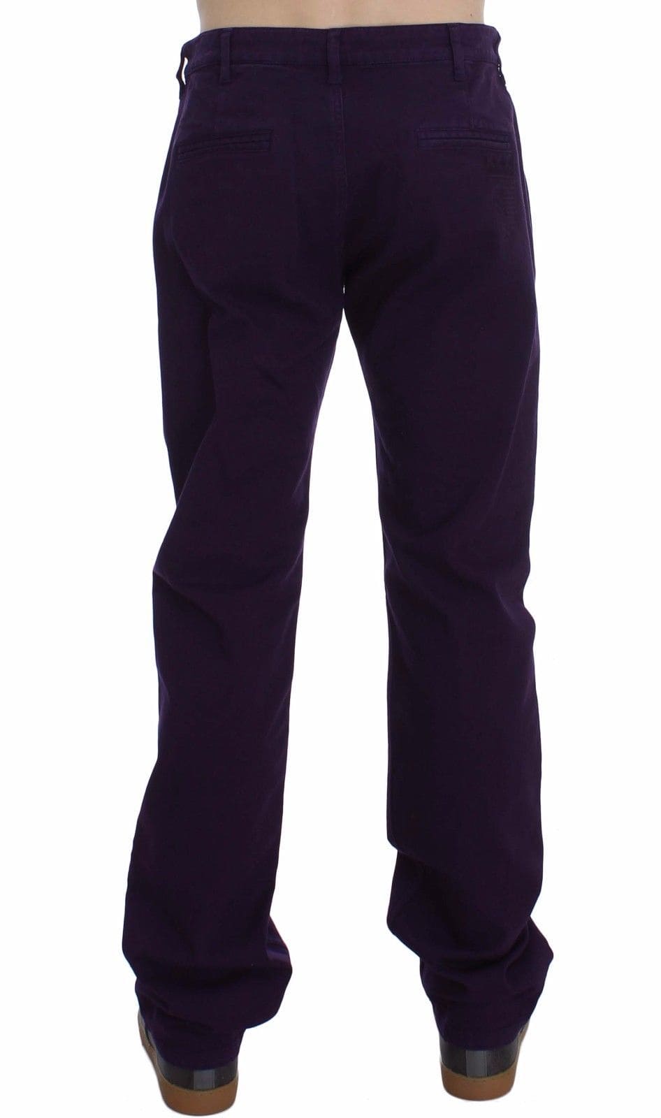 Pantalon chino slim en coton stretch violet GF Ferre