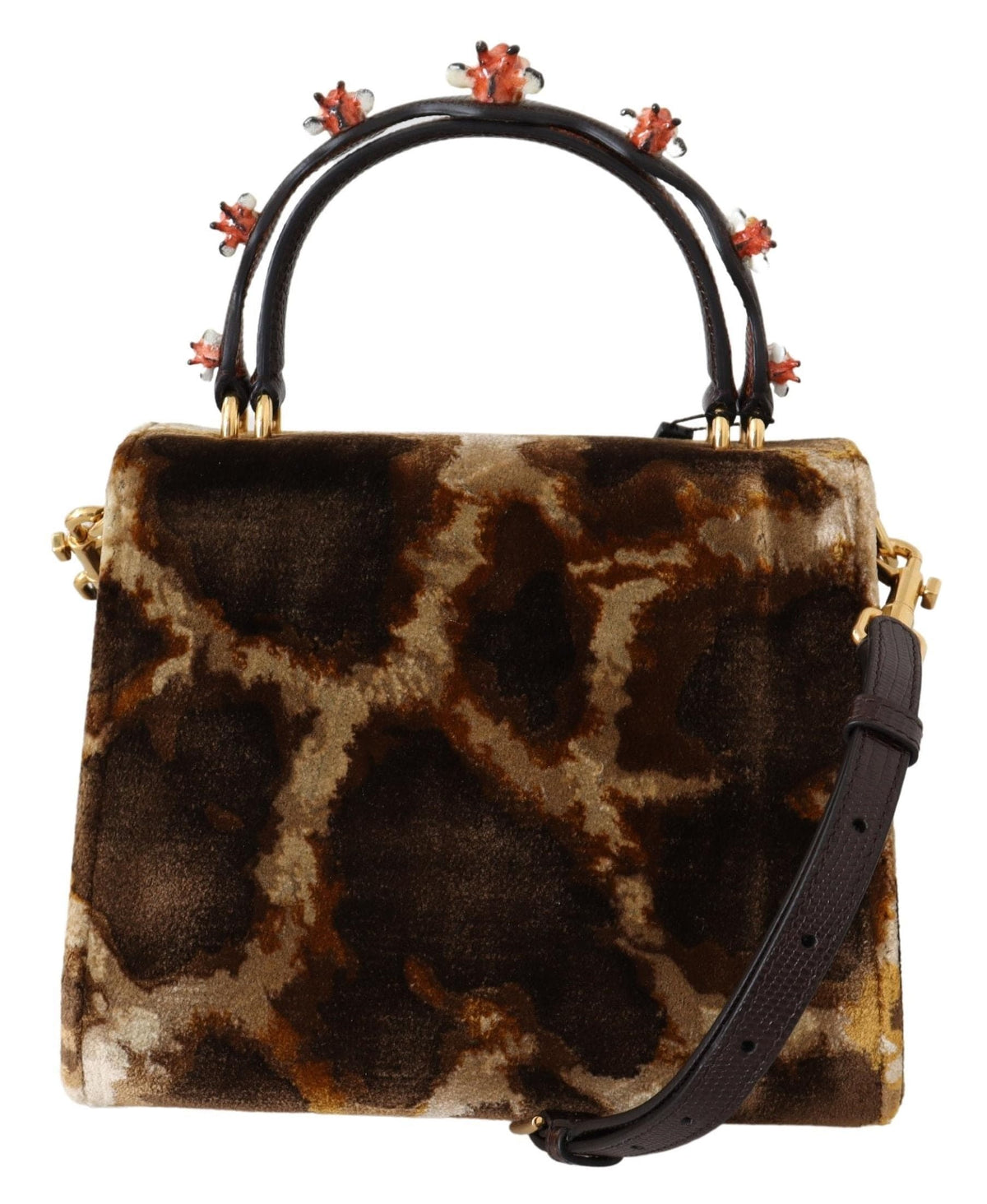 Sac de bienvenue Dolce &amp; Gabbana à motif girafe élégant avec des accents dorés