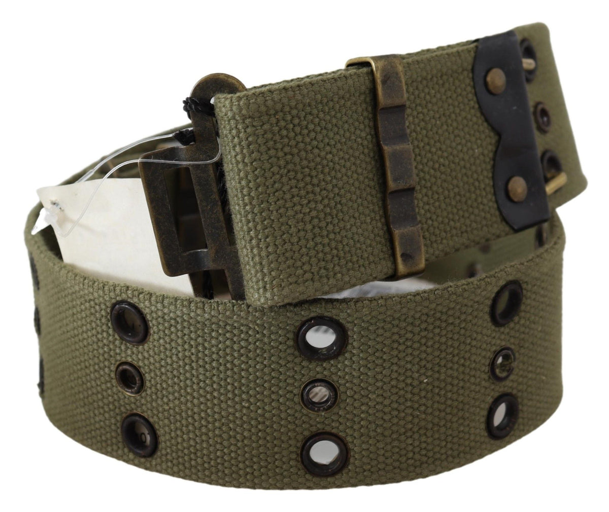 Ermanno Scervino Ceinture chic en coton vert armée