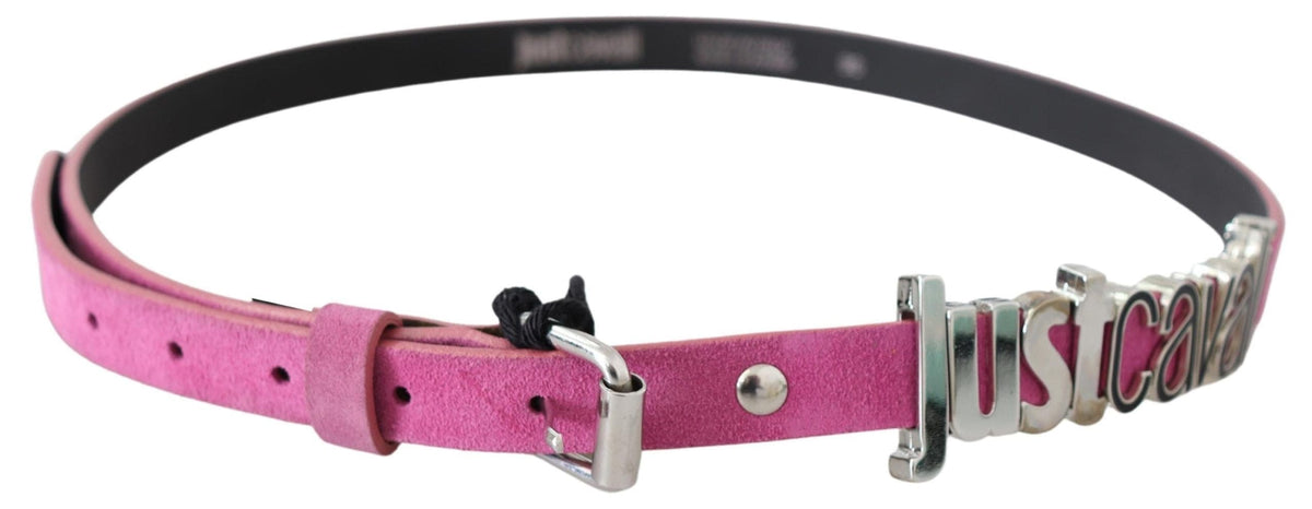 Ceinture en cuir rose fuchsia Just Cavalli