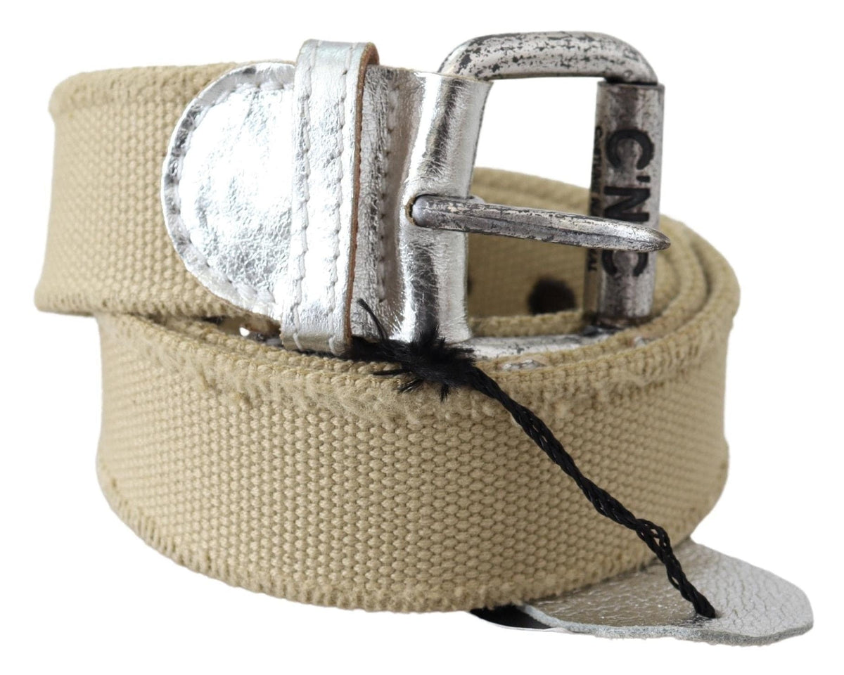 Costume National Élégant Ceinture Mode Coton Beige