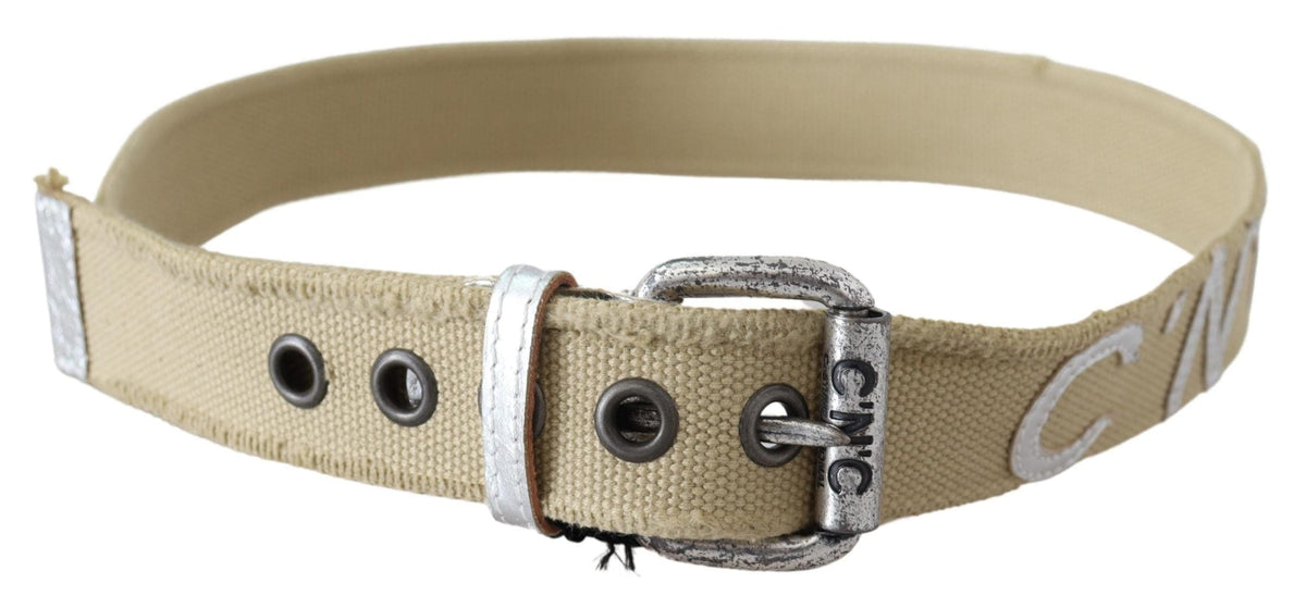 Costume National Élégant Ceinture Mode Coton Beige