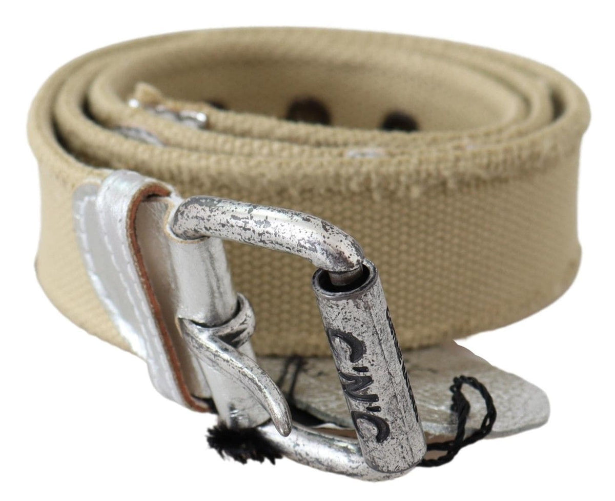 Costume National Élégant Ceinture Mode Coton Beige