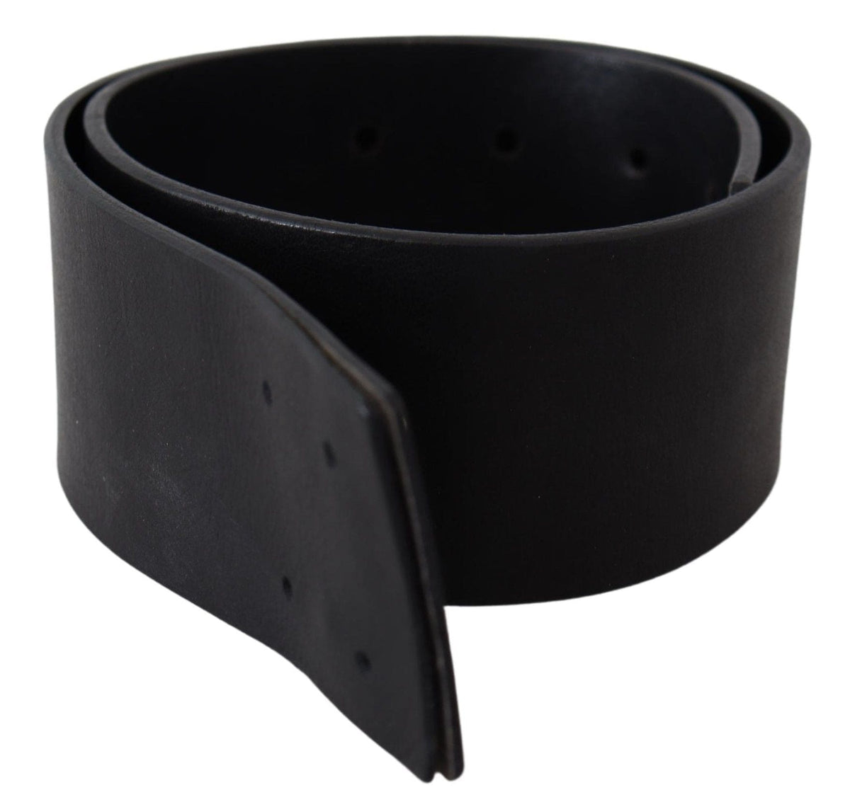 Ceinture élégante en cuir noir uni GF Ferre